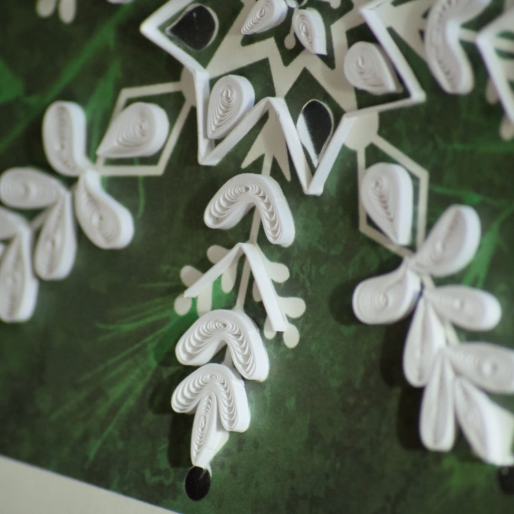 Snowflake on Pine Quilling Card