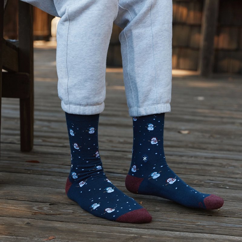 Socks that Give Water Navy Snowmen
