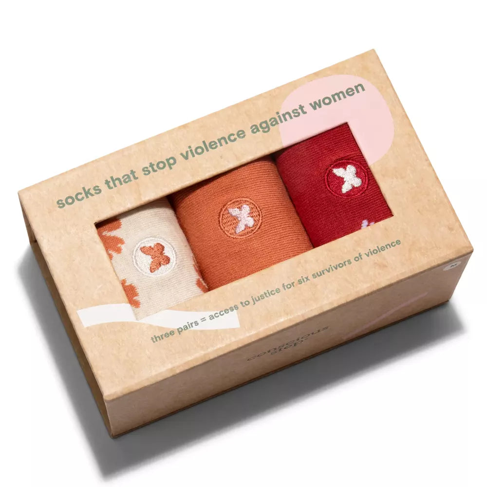 Socks that Stop Violence Against Women boxed set