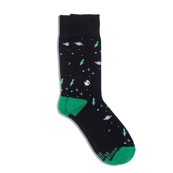 Discovery Socks that Protect Our Planet Black Galaxy