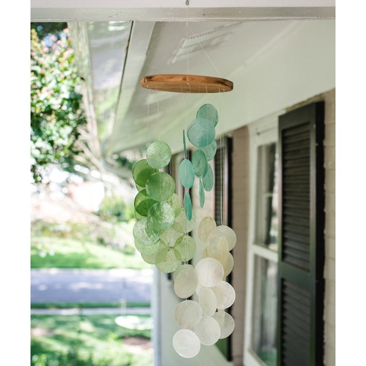 Spiral Capiz Chimes spring meadow styled
