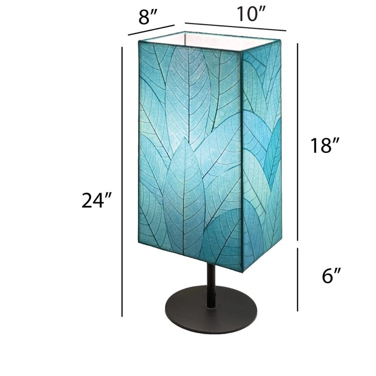 Square Pedestal Table Lamp blue 2