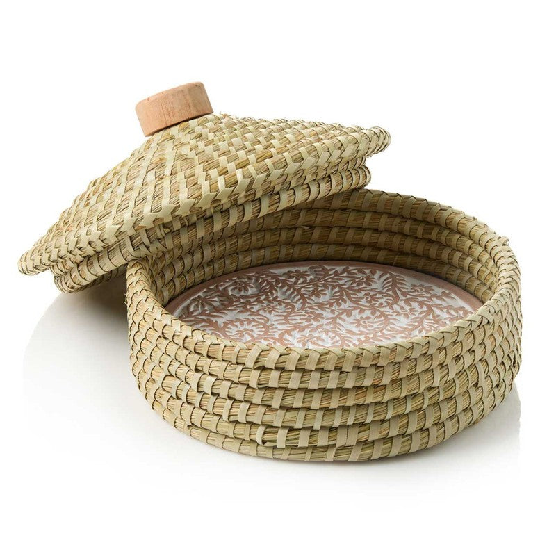 Star Jasmine Bread Warmer Basket with Lid