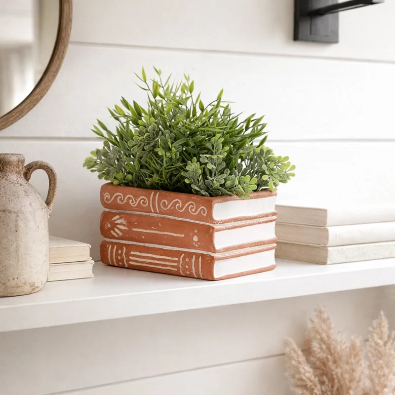 Terracotta Books Planter