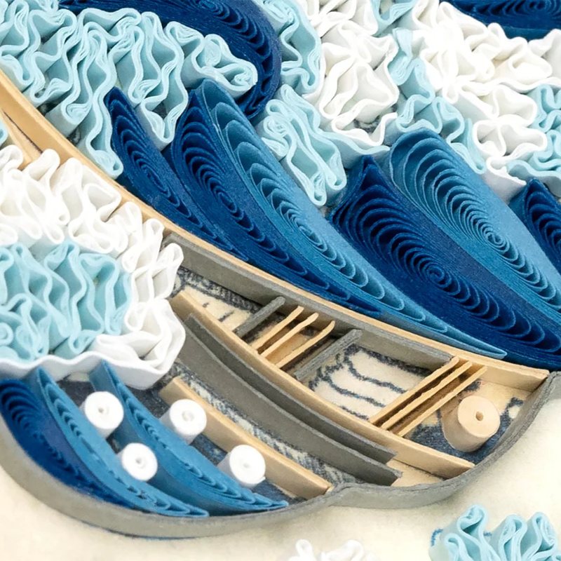 The Great Wave Quilled Framed Artist Series 2