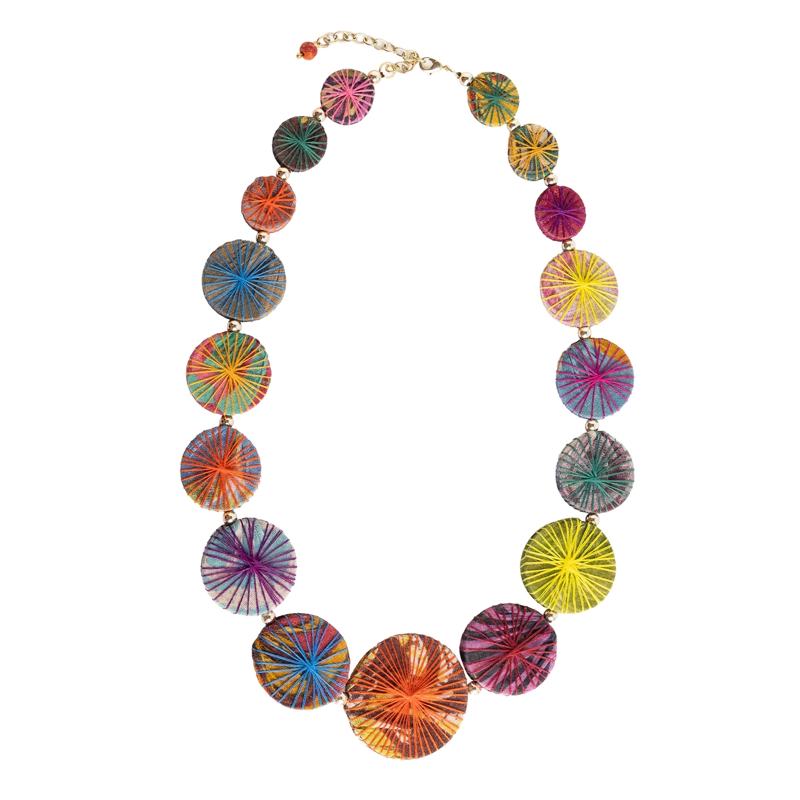 Threaded Kantha Graduated Necklace