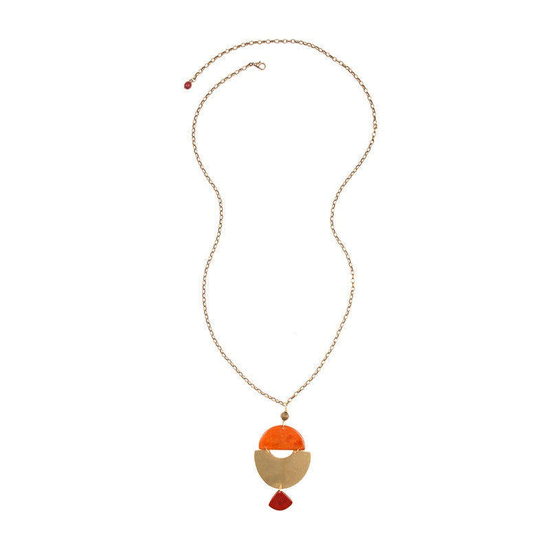 Tigre Necklace - Orange Rust