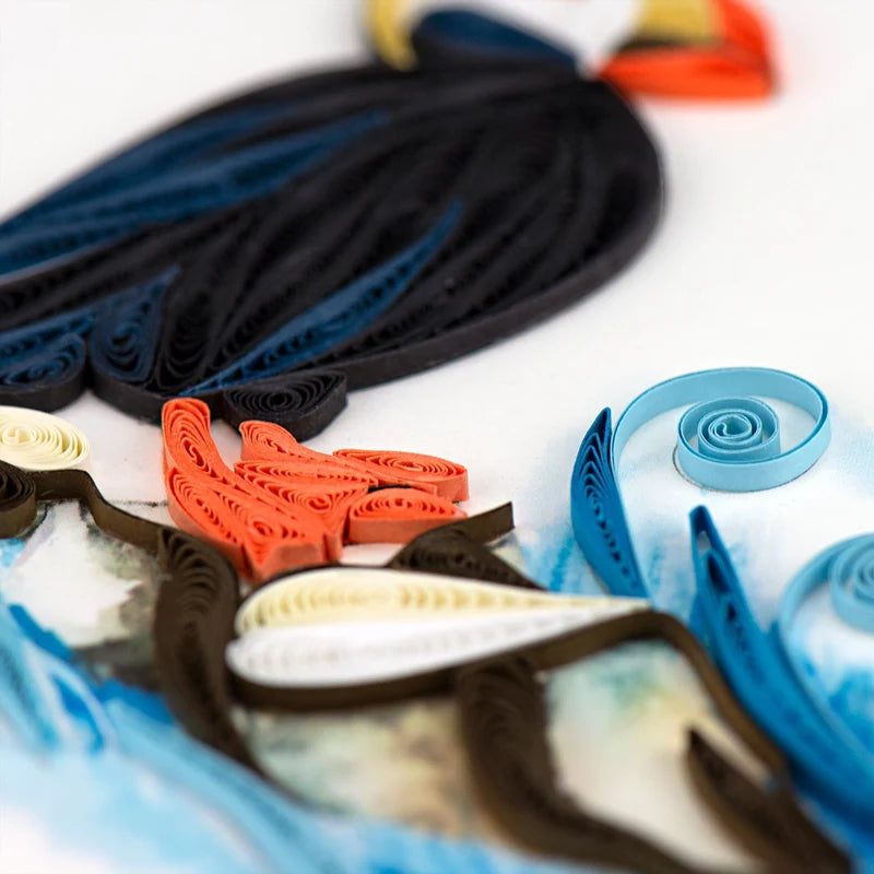 Tufted Puffin Quilling Card