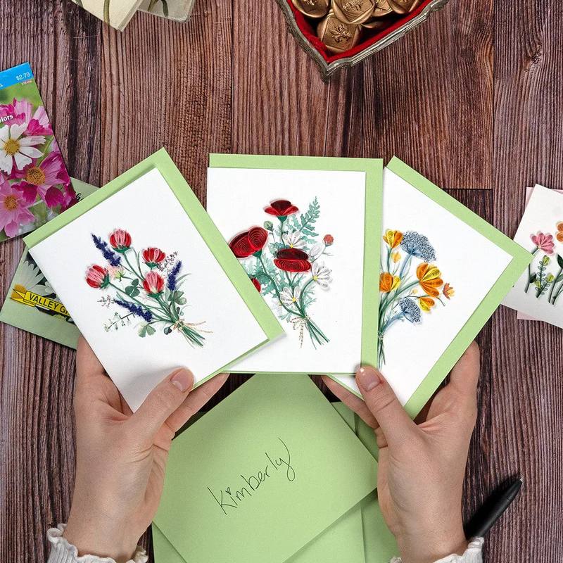 Wildflowers Quilling Cards Box Set 4