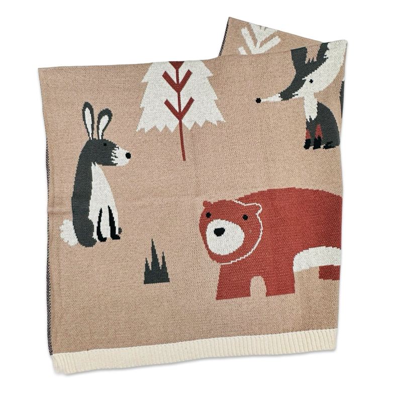 Woodland Bear Baby Blanket