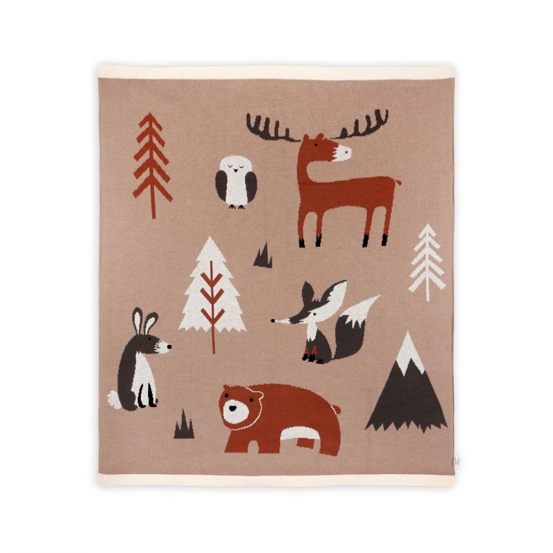 Woodland Bear Baby Blanket