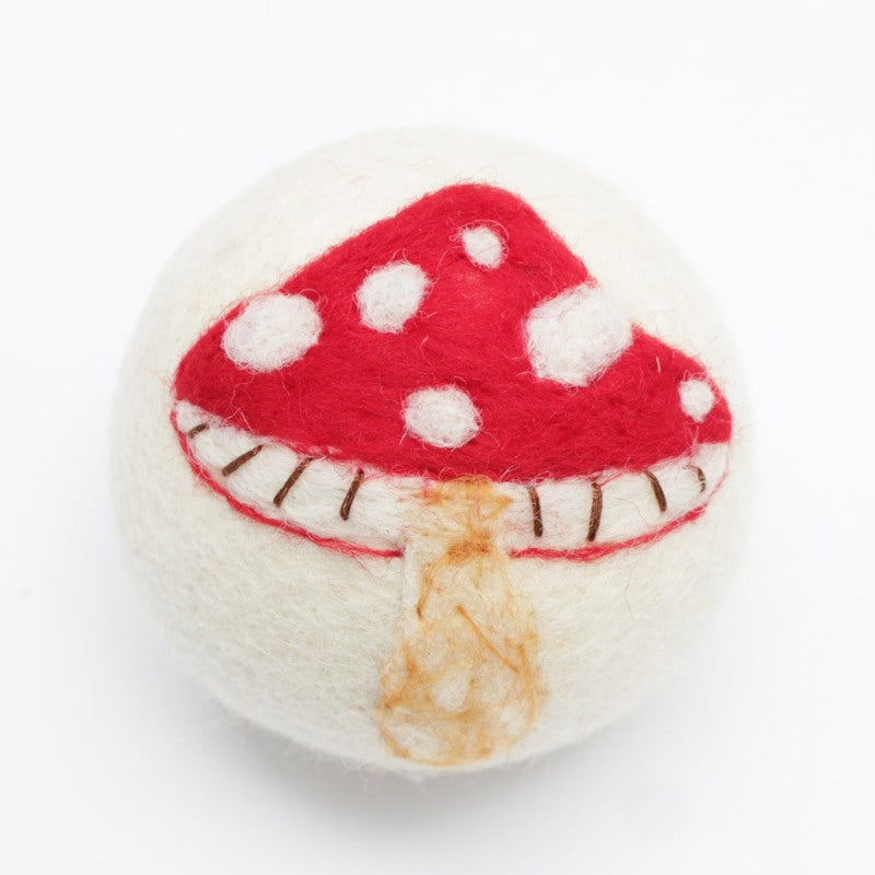 Eco Wool Dryer Ball - Red Mushroom