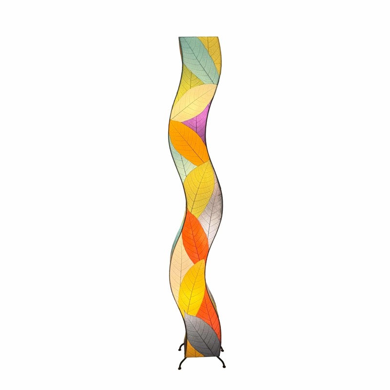 Wrapped Wave Floor Leaf Lamp