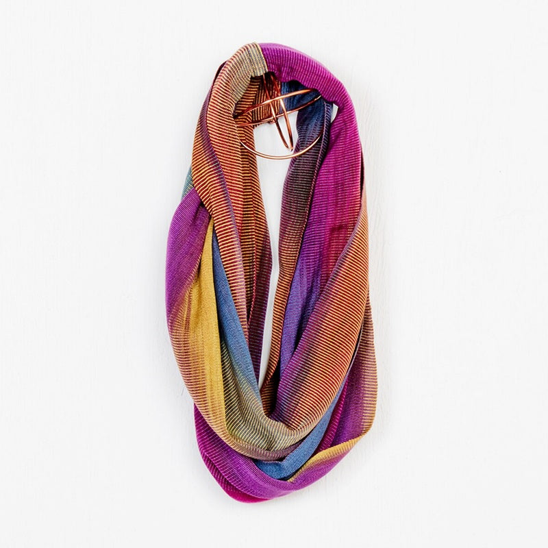 bamboo infinity scarf purple multi