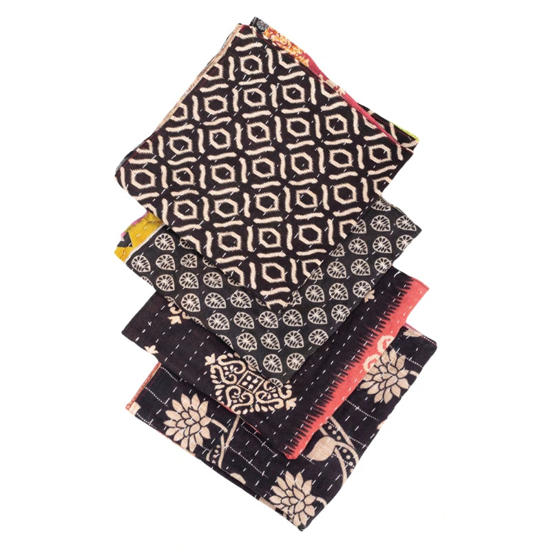 Kantha Napkins - Black - Set of 4