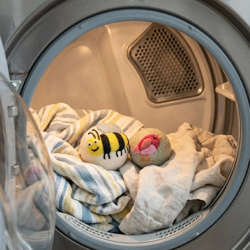 Eco Wool Dryer Ball - Red Bird
