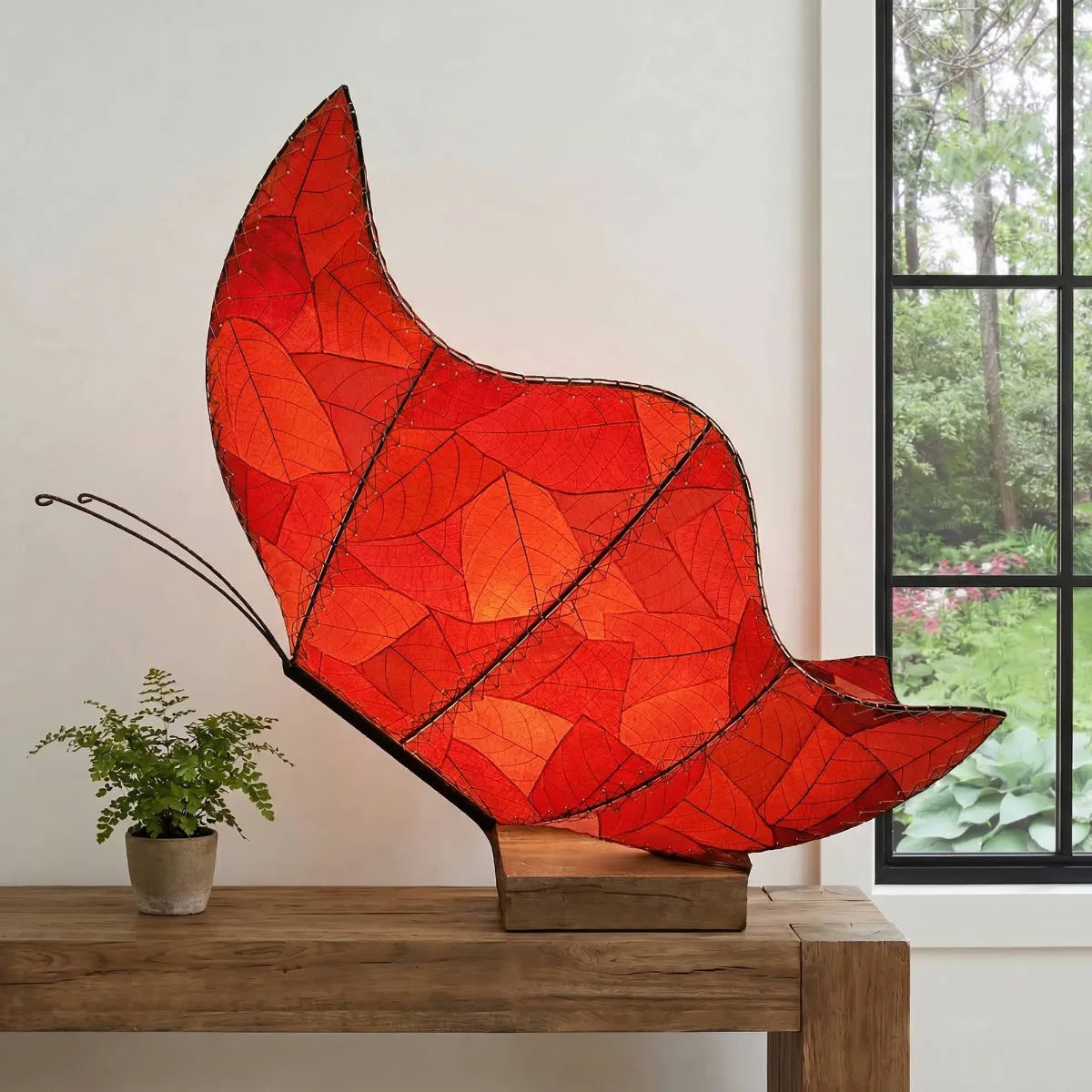 Butterfly Large Table Lamp - Red