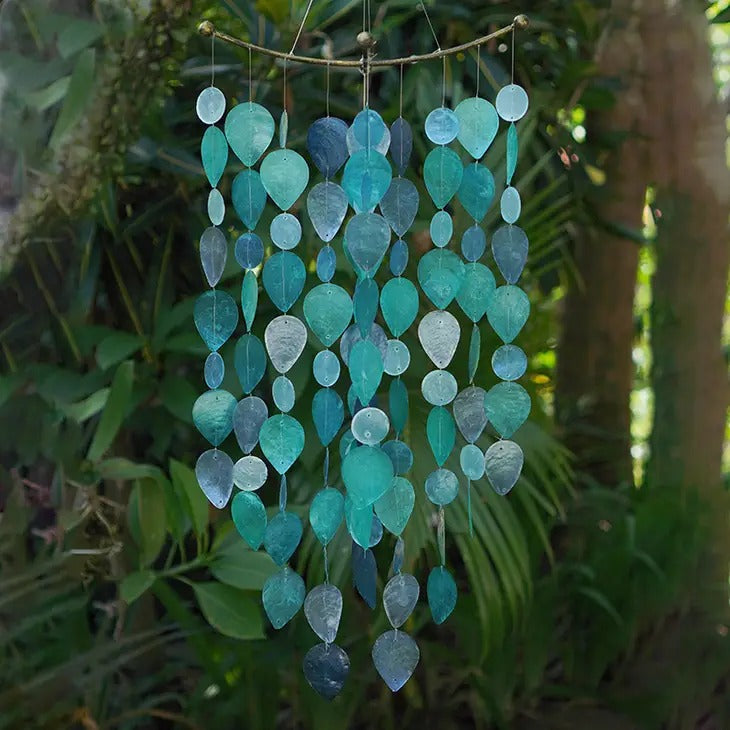 capiz chime leaf teal