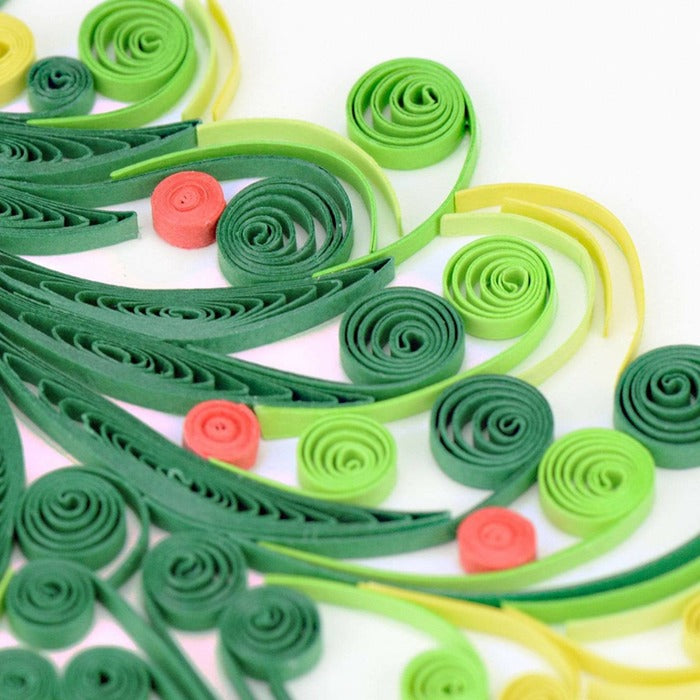 christmas tree quilling card detail 1