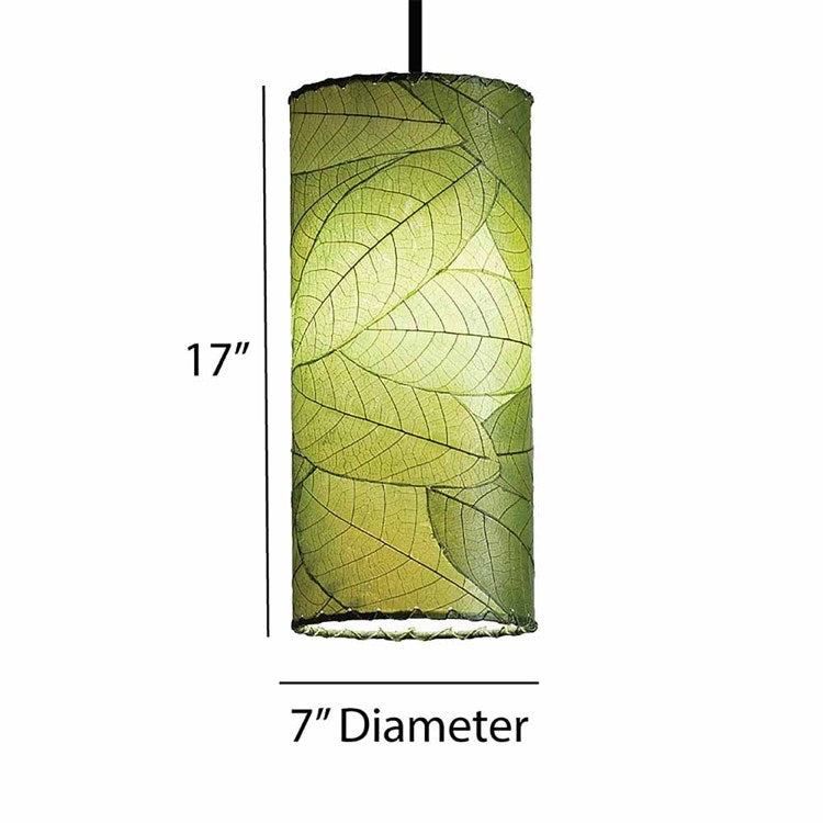 cylinder pendant lamp green size
