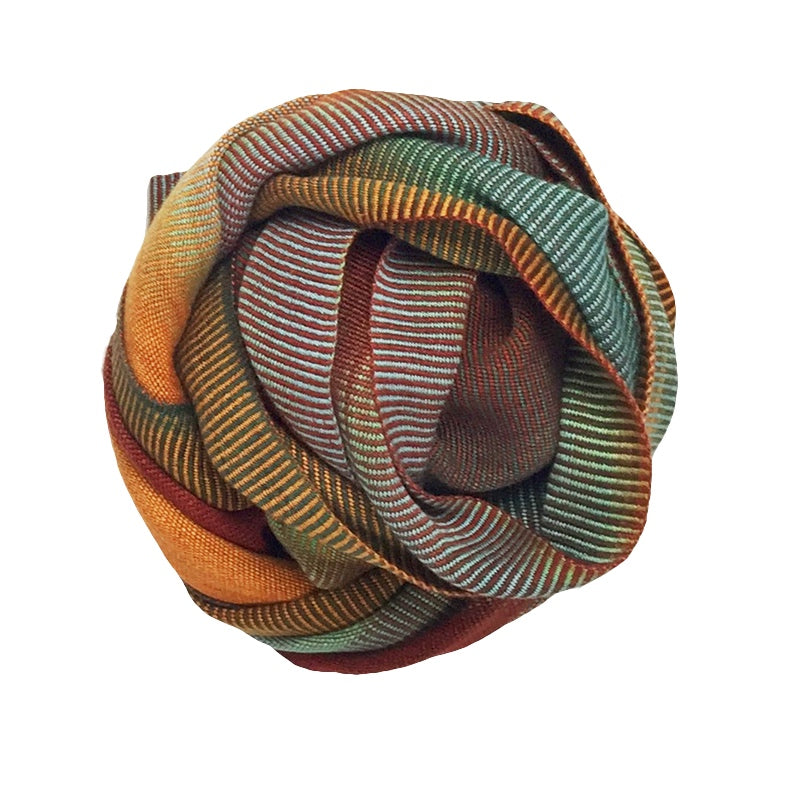 earthy teal bamboo infinity scarf