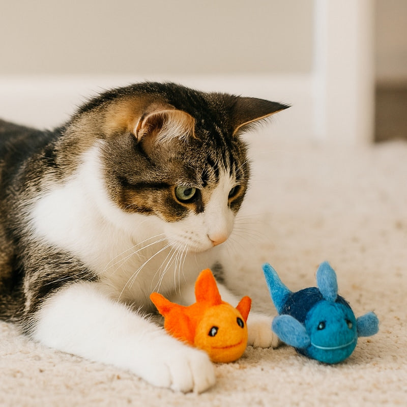 felt cat toys fish with cat