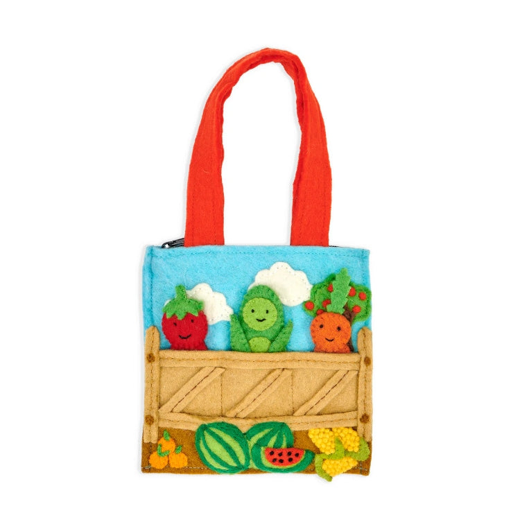 felt farmers market puppet bag