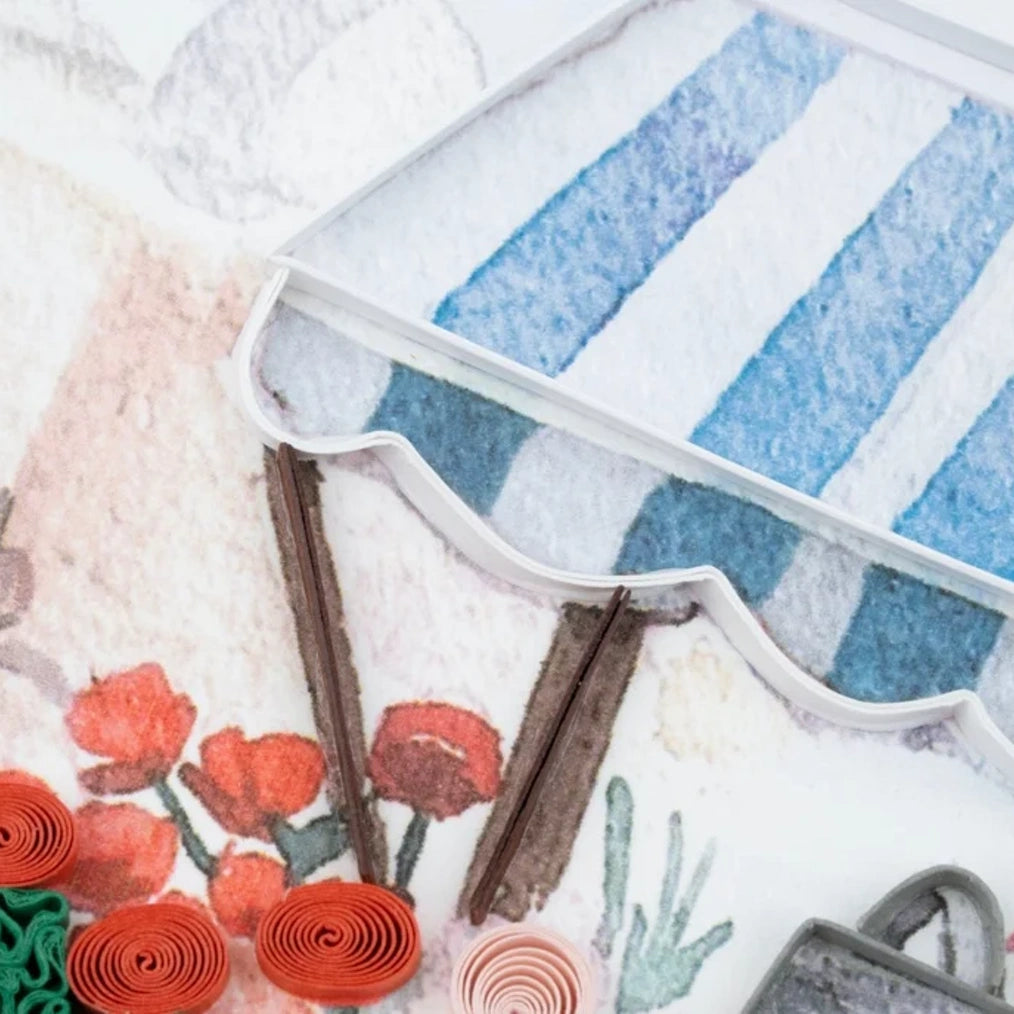 Flower Cart Quilling Card