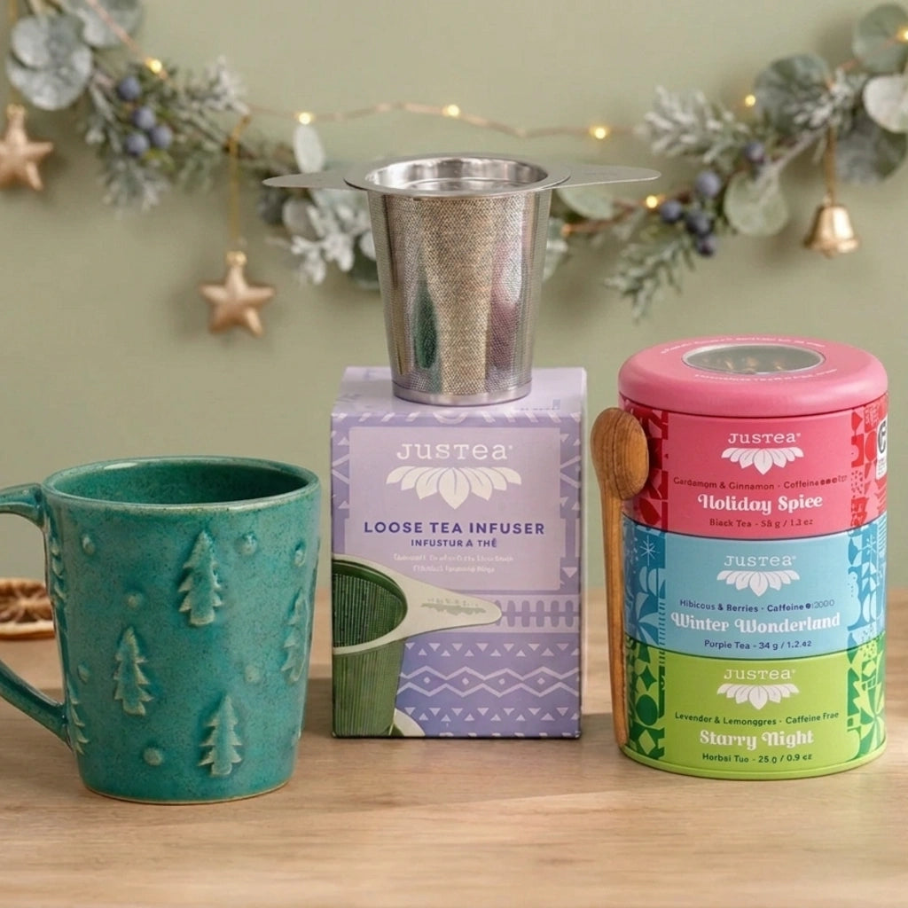 Holiday Mug + Tea Trio Gift Set