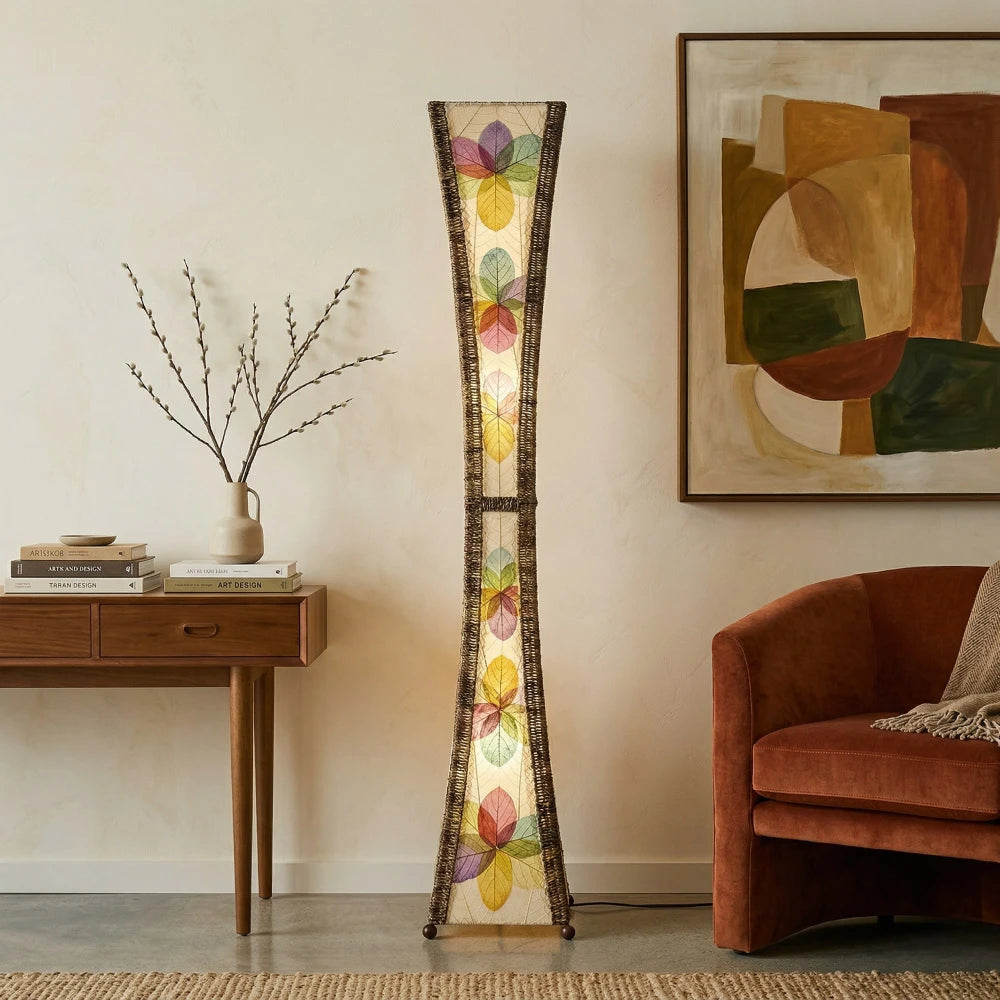 Hourglass Giant Leaf Lamp - Multi