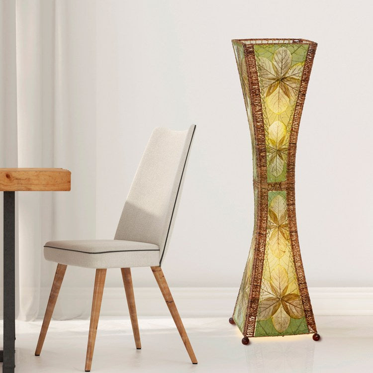 hourglass large lamp green styled
