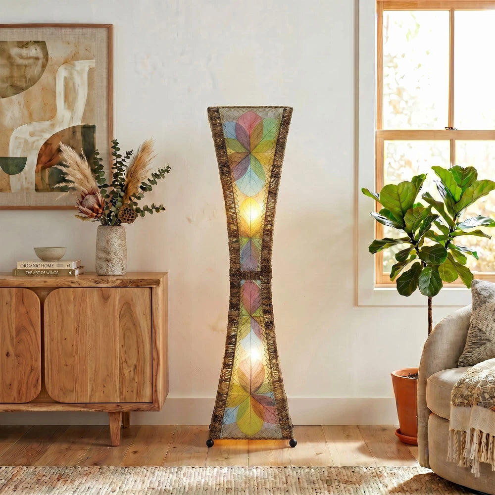 Hourglass Large Leaf Lamp - Multi - est. ship 6/2026