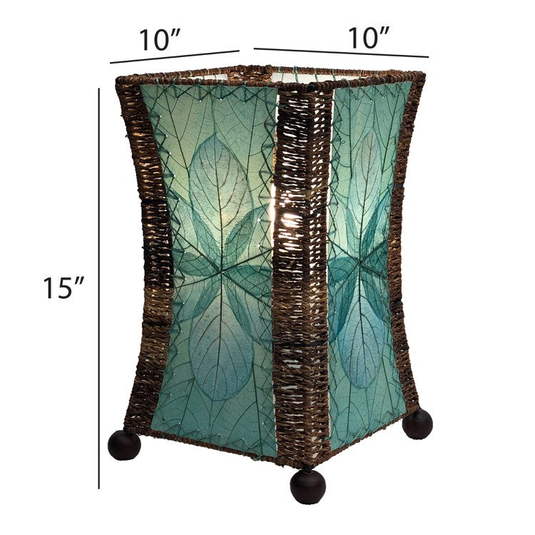 hourglass table lamp blue size
