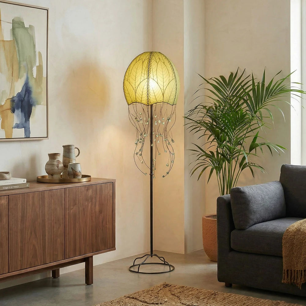 Jellyfish Floor Leaf Lamp - Green - est. ship 5/2026