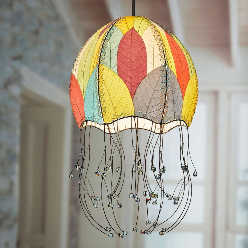 Jellyfish Pendant Leaf Lamp - Multi