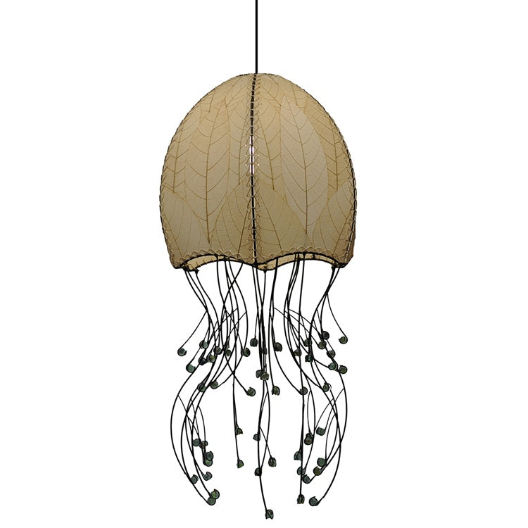 jellyfish pendant leaf lamp natural