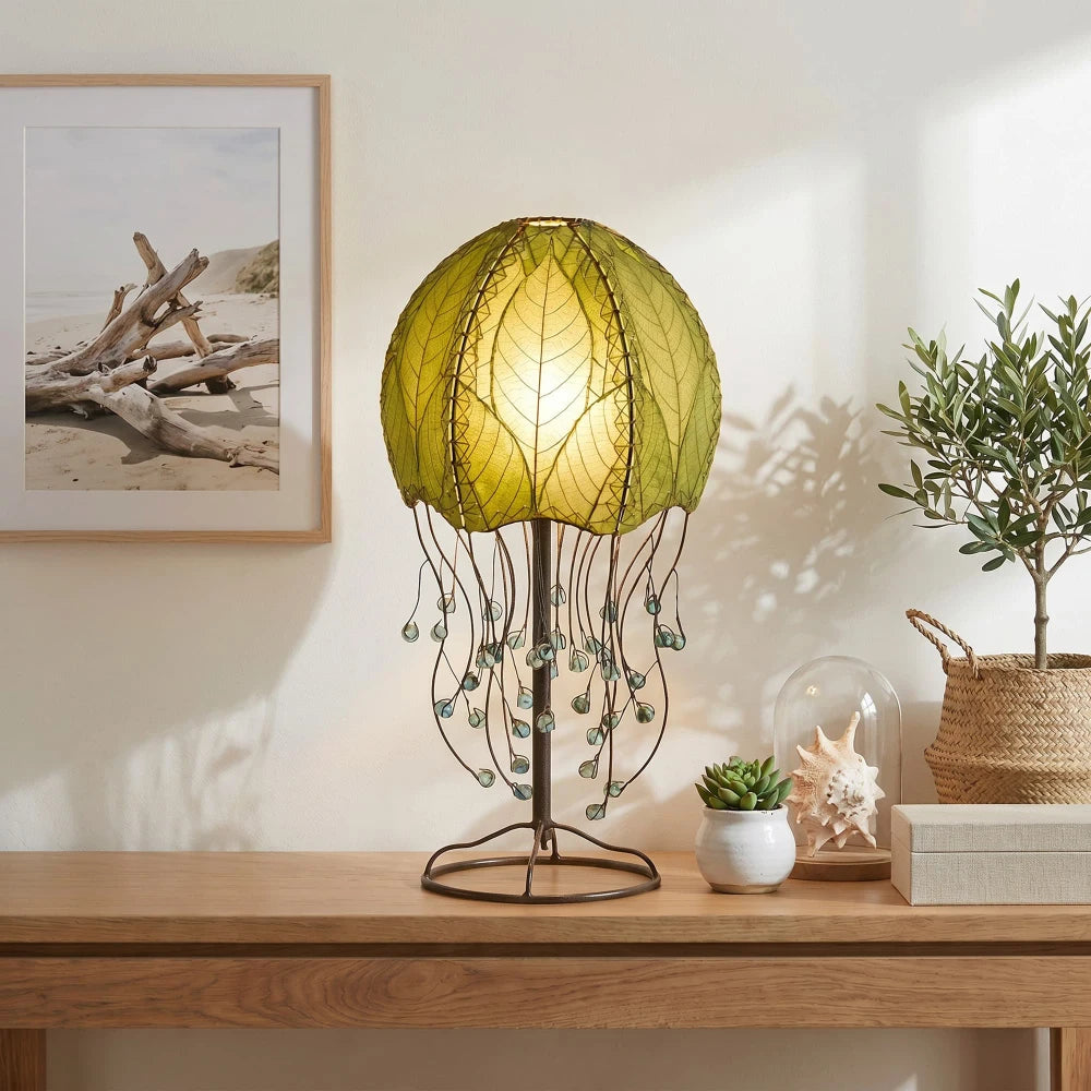 Jellyfish Table Leaf Lamp - Green - est. ship 6/2026