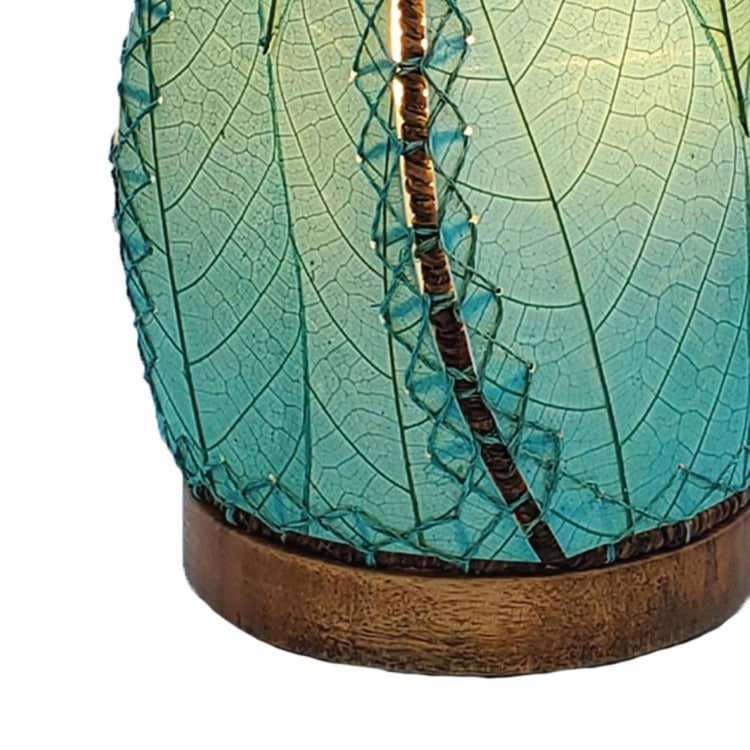 leaflet table lamp blue base