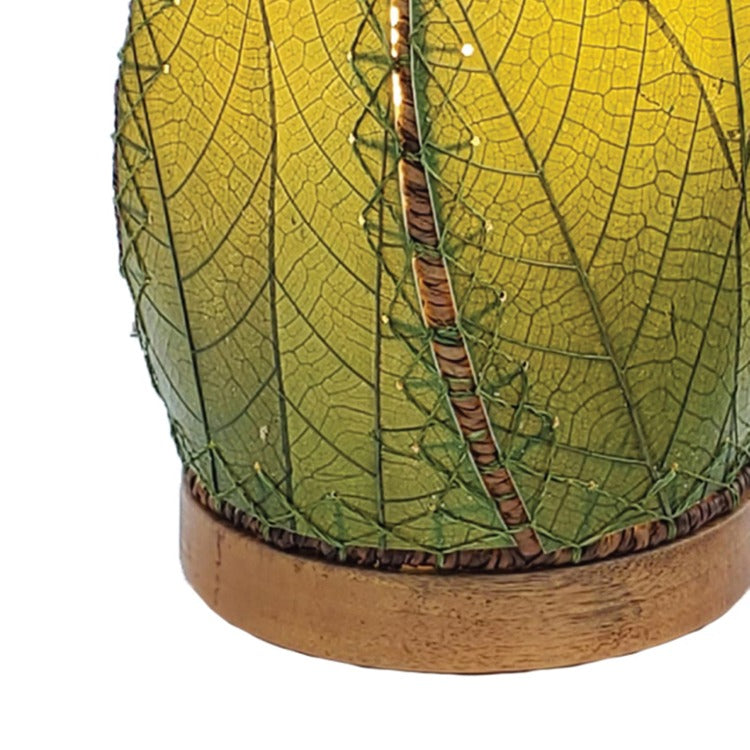 leaflet table lamp green base