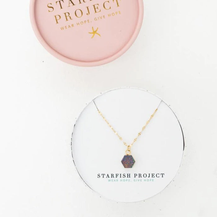 Let the Light in Druzy Drop Necklace