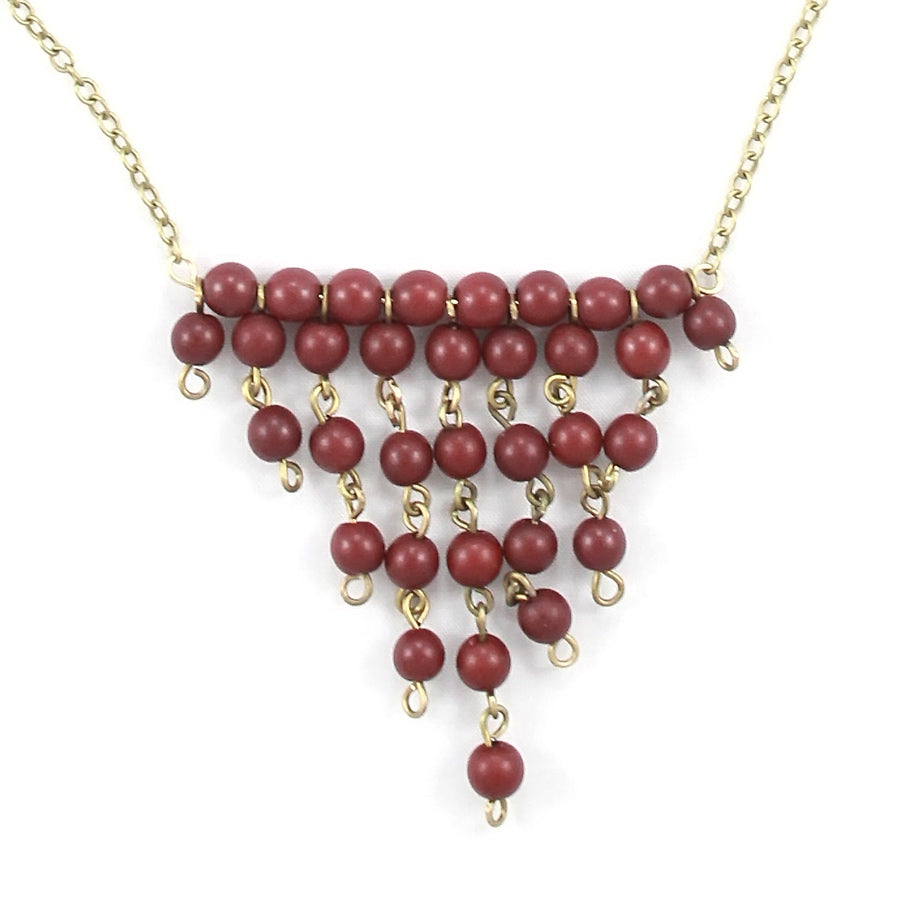 Maricela Necklace - Burgundy
