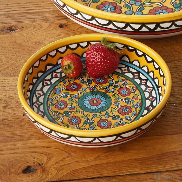 medium yellow west bank bowl
