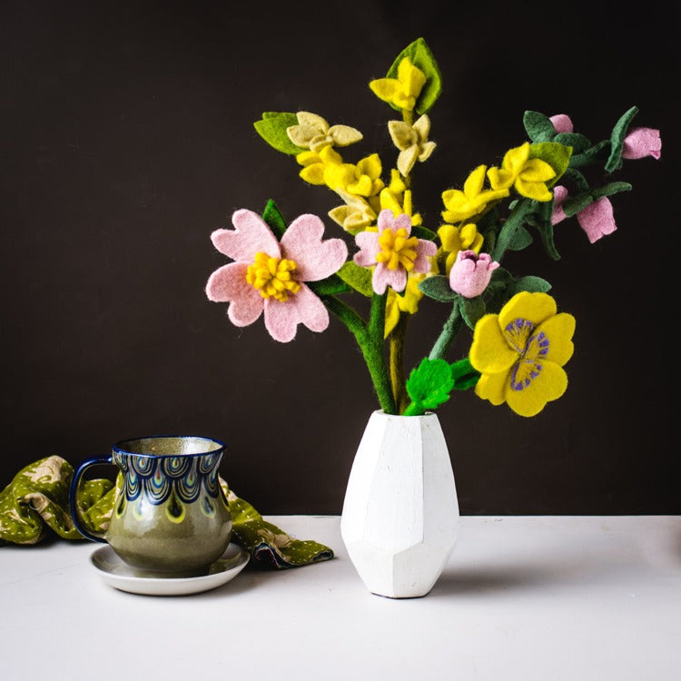 Mellow Sunshine Felt Flower Bouquet