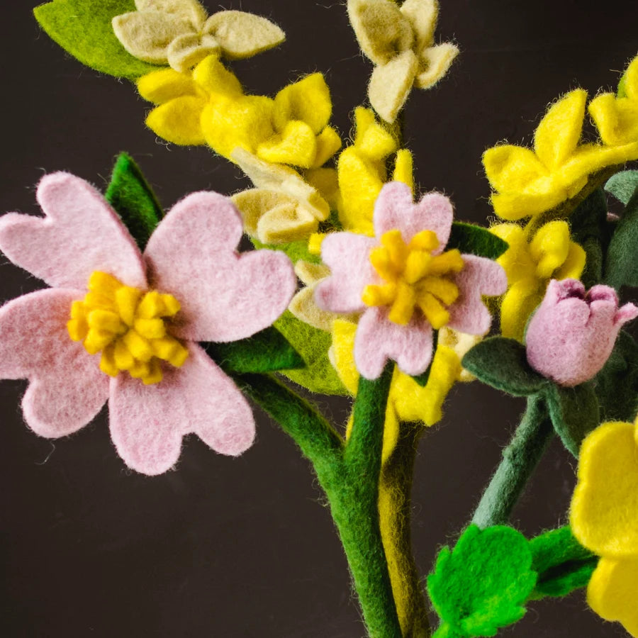 Mellow Sunshine Felt Flower Bouquet