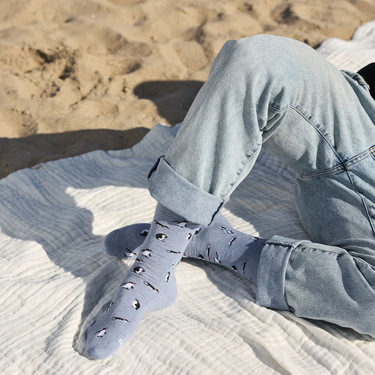 Socks that Protect Penguins Blue