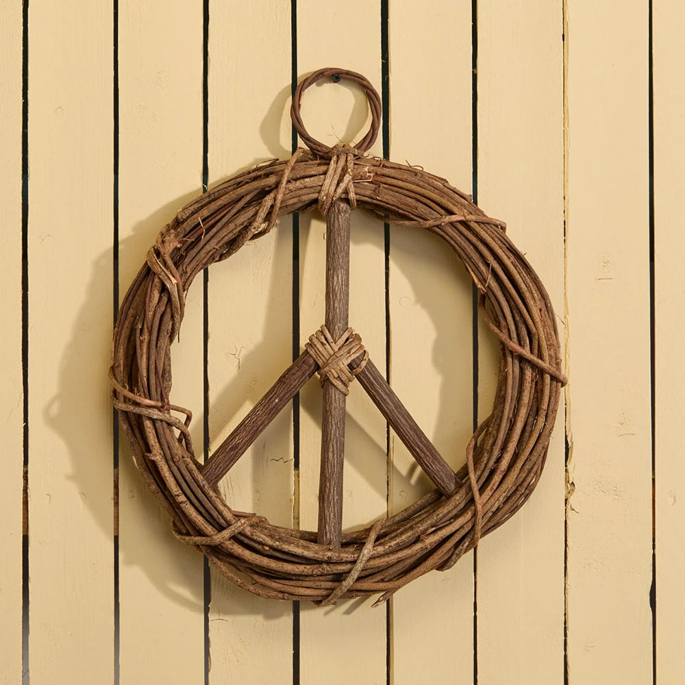 Handmade Vine Peace Wreath