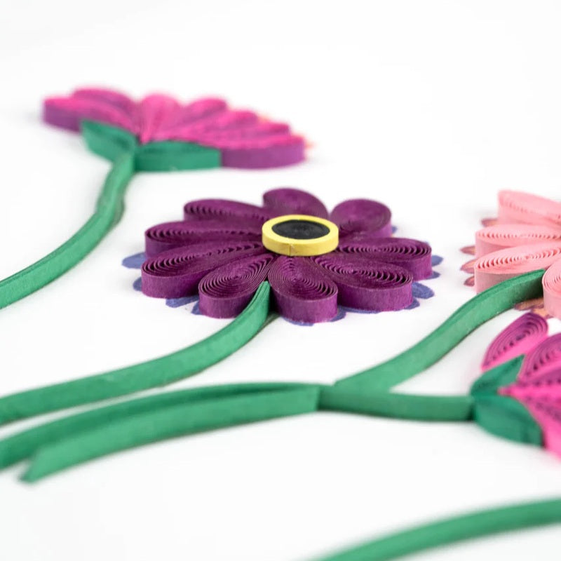 new gerbera daisies quilling card 2