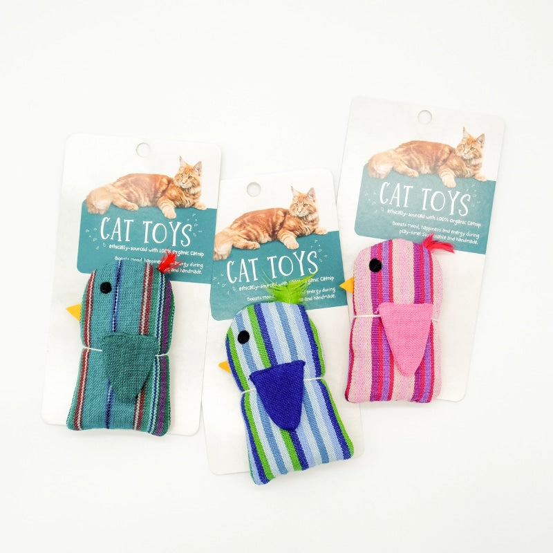 organic catnip birdie cat toy