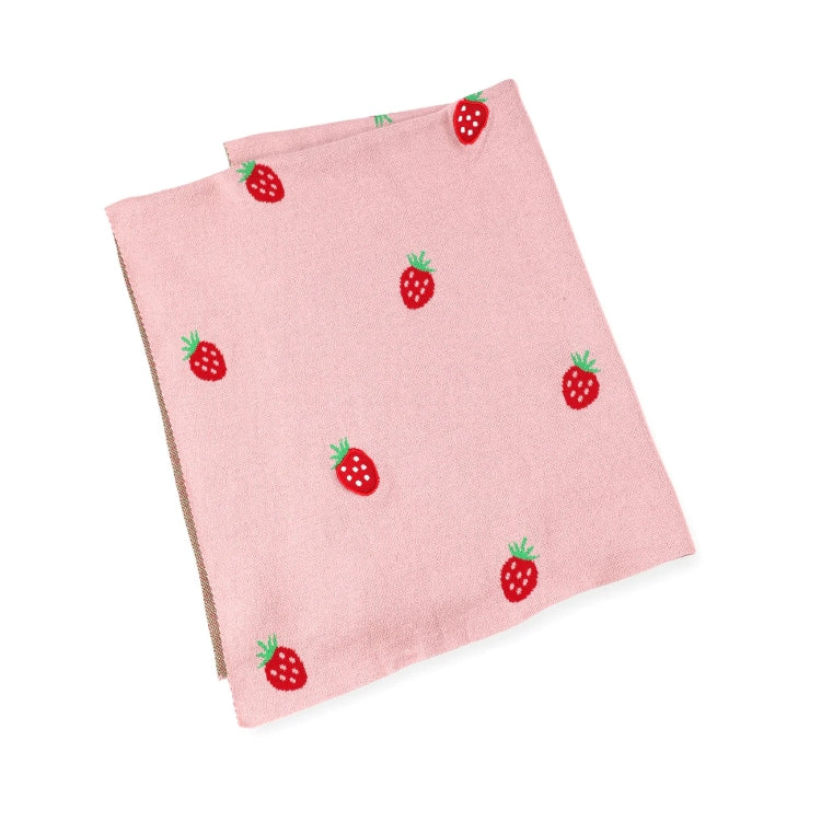 organic cotton strawberry blanket