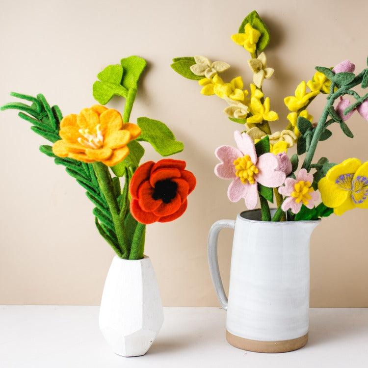 Mellow Sunshine Felt Flower Bouquet